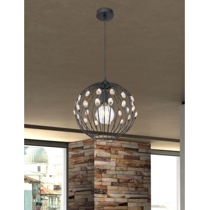 Globo - Suspension sur câble 1xE27/60W/230V Ø 30 cm