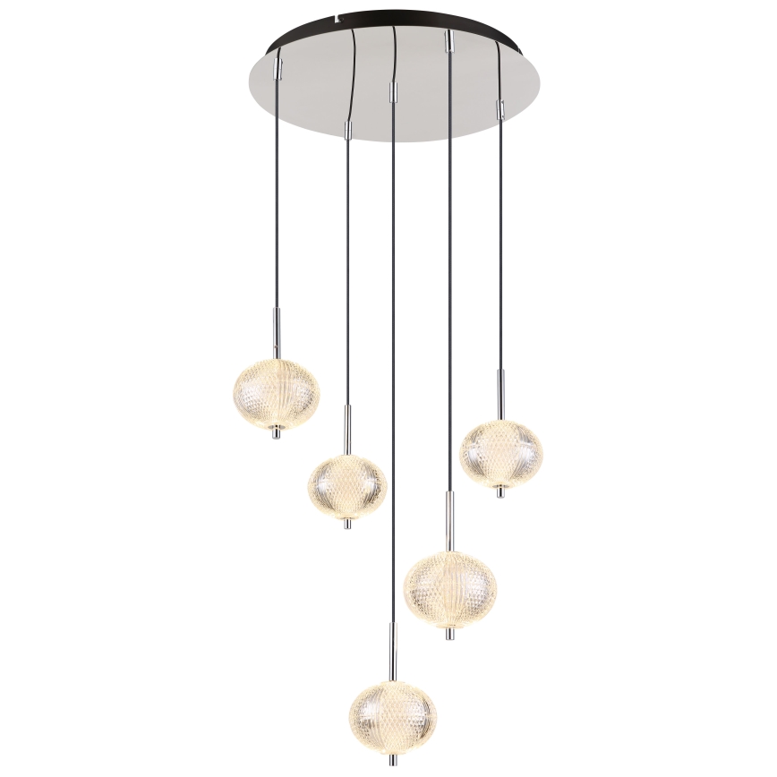 Globo - Suspension filaire 5xLED/6,6W/230V 3000/4500/6500K