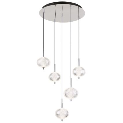 Globo - Suspension filaire 5xLED/6,6W/230V 3000/4500/6500K