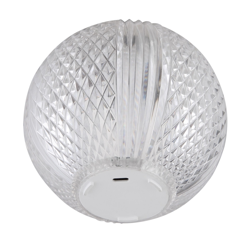 Globo - Lampe de table tactile LED dimmable LED/2W/5V 1200 mAh USB transparente