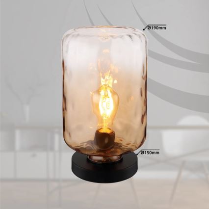 Globo - Lampe de table 1xE27/60W/230V marron
