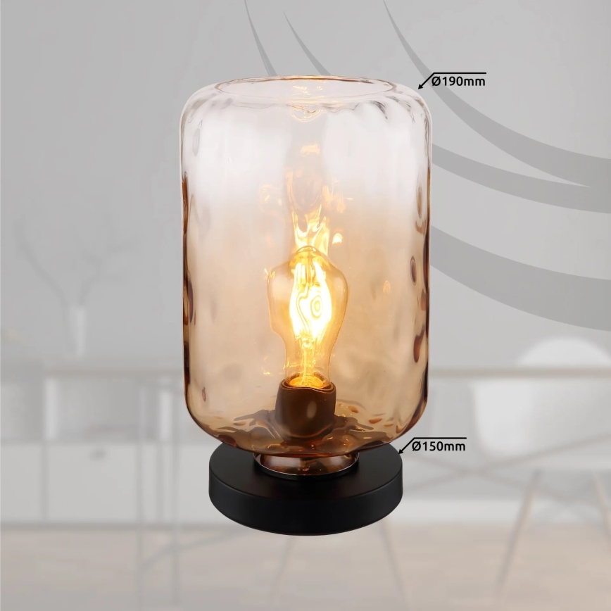 Globo - Lampe de table 1xE27/60W/230V marron