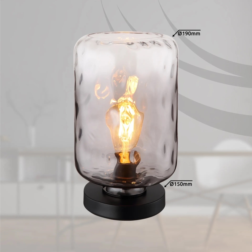 Globo - Lampe de table 1xE27/60W/230V gris