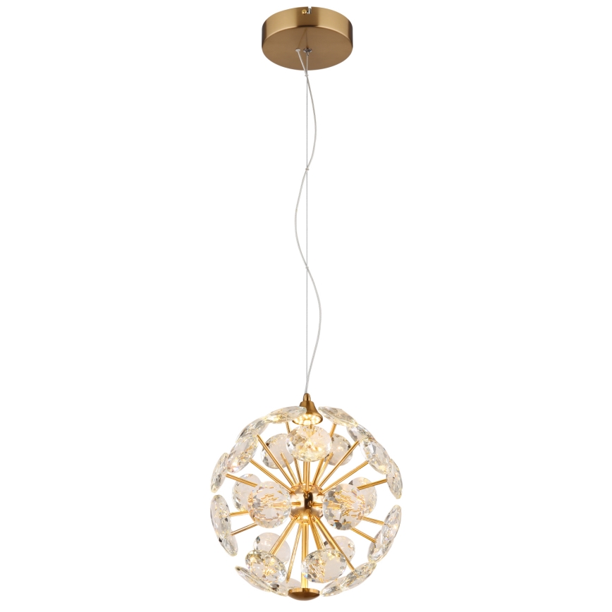 Globo - Suspension sur câble LED, 12W, 230V, 3000K, dorée