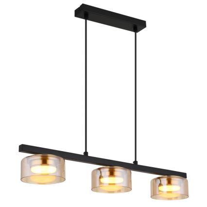 Globo - Suspension filaire 3xGX53/6W/230V fumé/marron