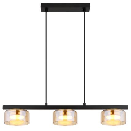 Globo - Suspension filaire 3xGX53/6W/230V fumé/marron