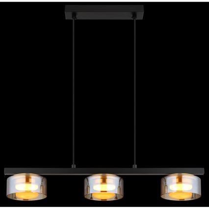 Globo - Suspension filaire 3xGX53/6W/230V fumé/marron