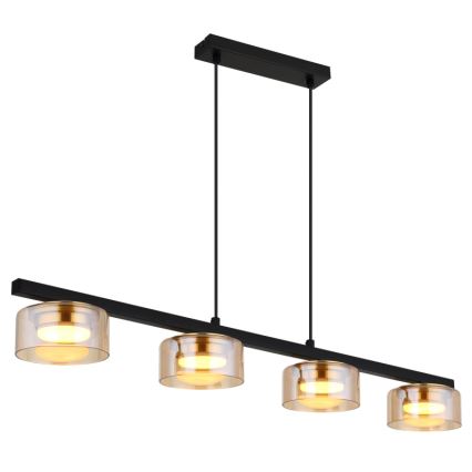 Globo - Suspension filaire LED 4xGX53/6W/230V fumé/marron