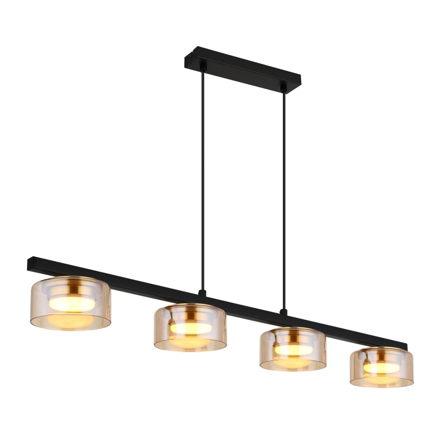 Globo - Suspension filaire LED 4xGX53/6W/230V fumé/marron