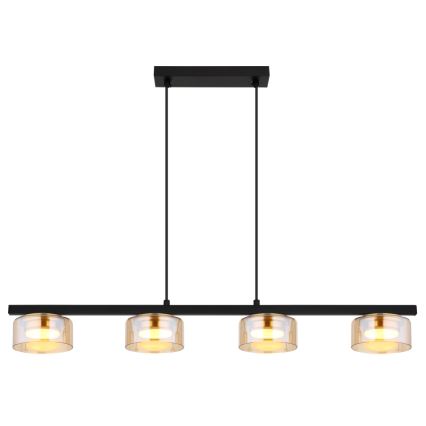 Globo - Suspension filaire LED 4xGX53/6W/230V fumé/marron