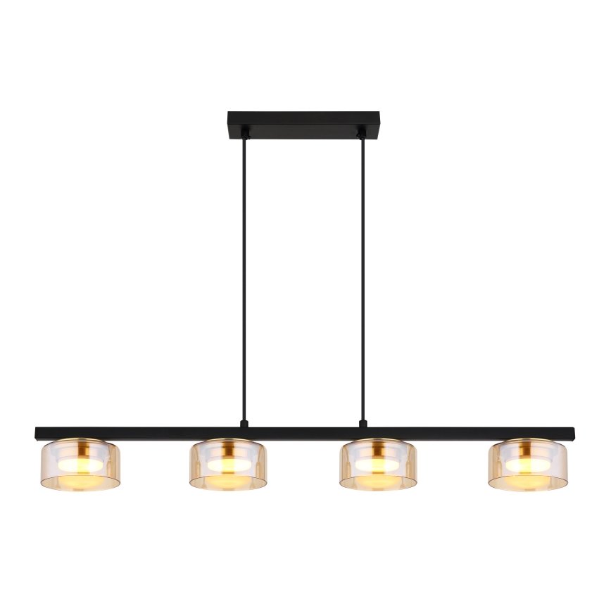 Globo - Suspension filaire LED 4xGX53/6W/230V fumé/marron