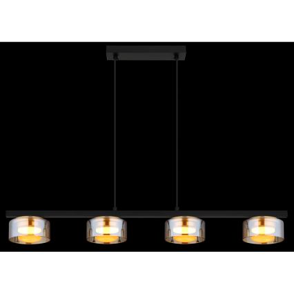 Globo - Suspension filaire LED 4xGX53/6W/230V fumé/marron
