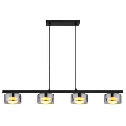 Globo - Suspension filaire LED 4xGX53/6W/230V fumé/noir
