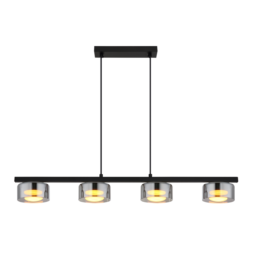 Globo - Suspension filaire LED 4xGX53/6W/230V fumé/noir