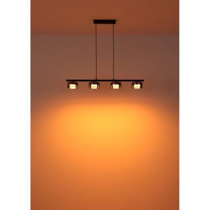 Globo - Suspension filaire LED 4xGX53/6W/230V fumé/noir