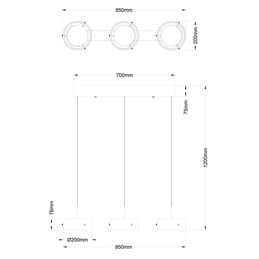 Globo - Suspension LED sur câble LED/30W/230V 3000K