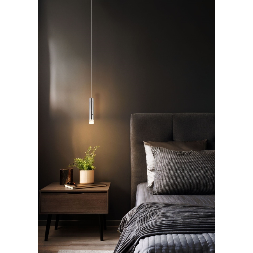 Globo - Lampe LED tactile rechargeable dimmable 2 en 1 LED/2W/230/5V chrome mat