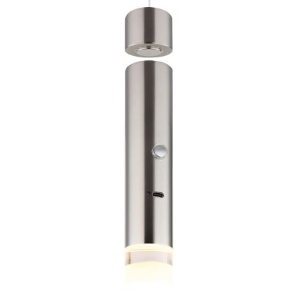 Globo - Lampe LED tactile rechargeable dimmable 2 en 1 LED/2W/230/5V chrome mat