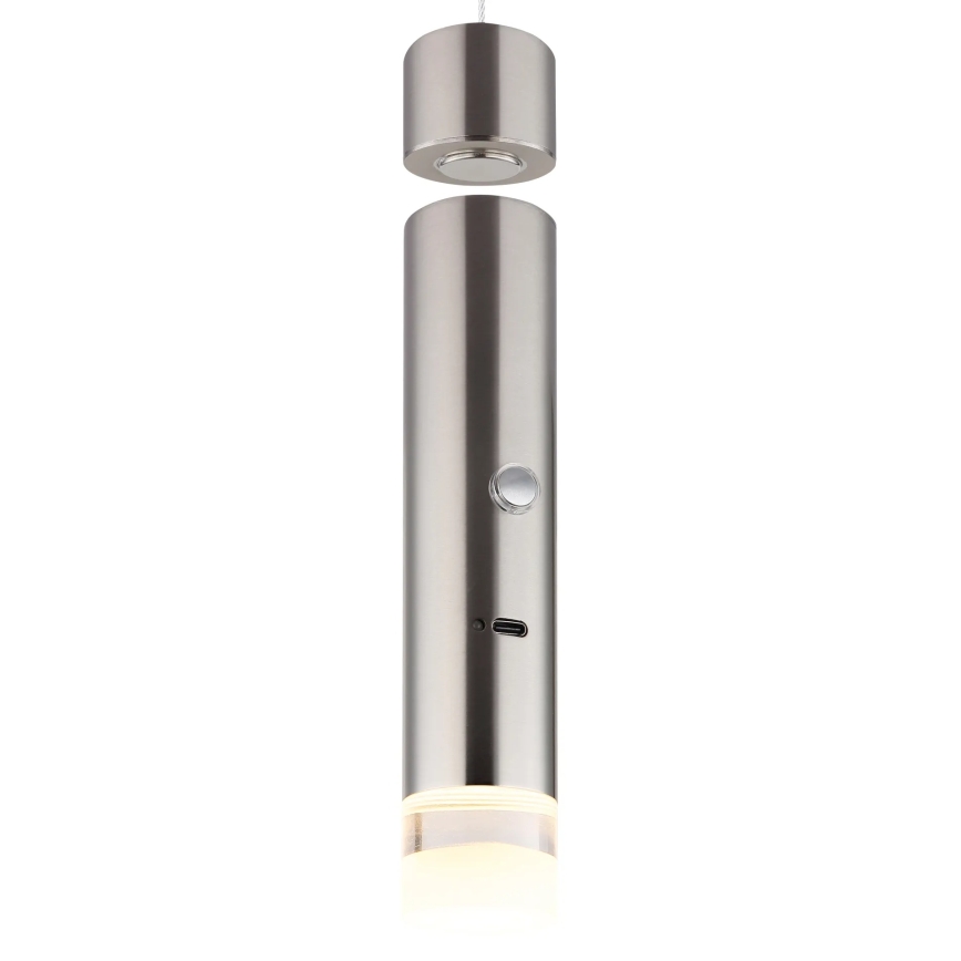 Globo - Lampe LED tactile rechargeable dimmable 2 en 1 LED/2W/230/5V chrome mat