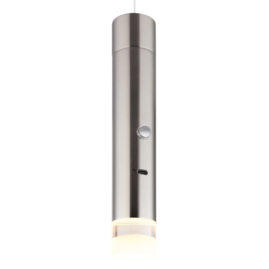 Globo - Luminaire LED rechargeable 2 en 1, tactile et dimmable, LED/2W/230/5V, fini chromé mat