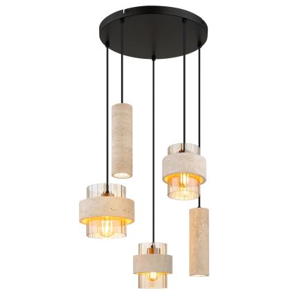 Globo - Suspension sur câble 3xE27/40W/230V + 2xGU10/10W