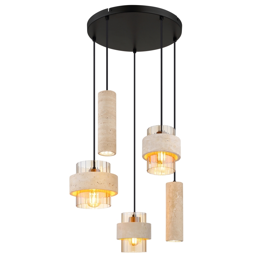 Globo - Suspension sur câble 3xE27/40W/230V + 2xGU10/10W