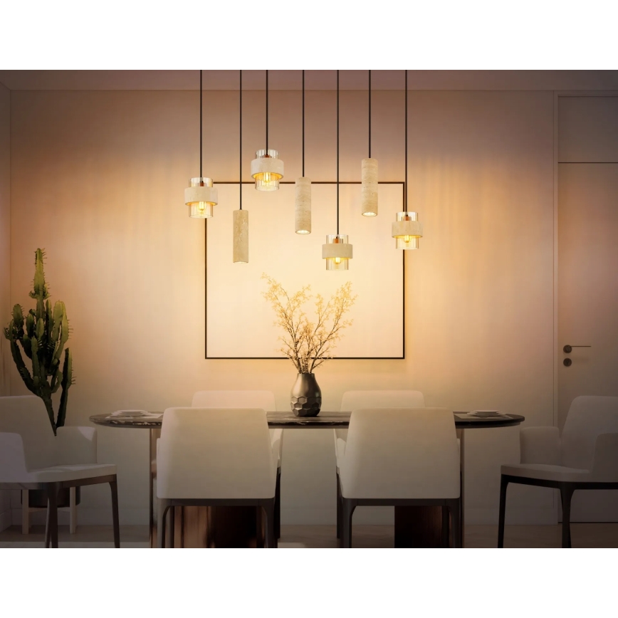 Globo - Lustre sur câble 4xE27/40W/230V + 3xGU10/10W