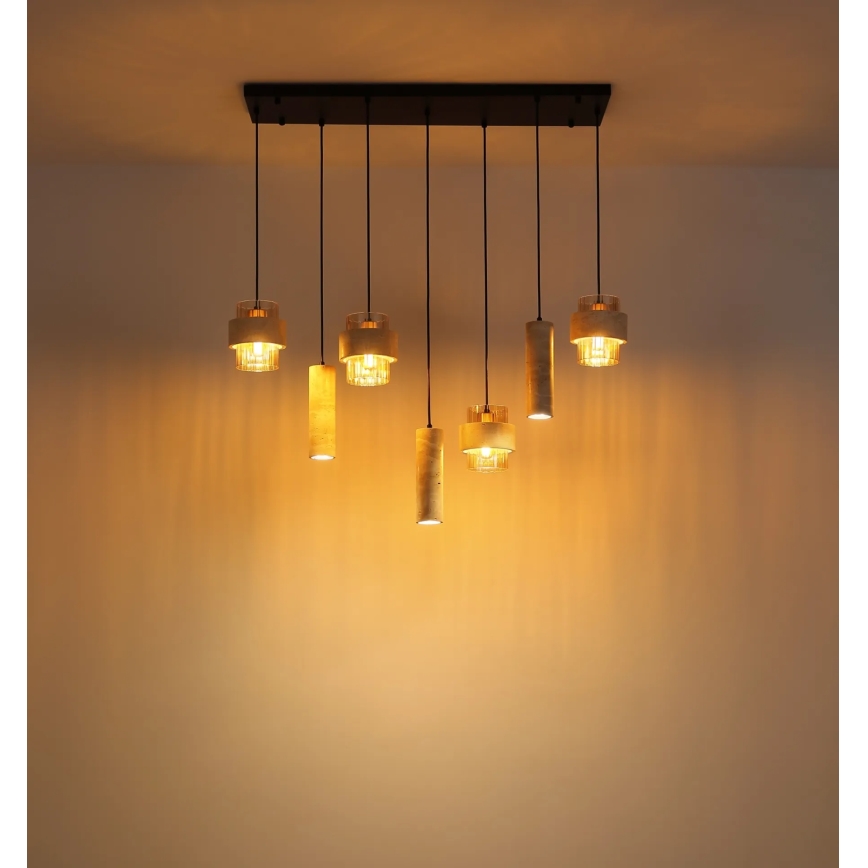 Globo - Lustre sur câble 4xE27/40W/230V + 3xGU10/10W