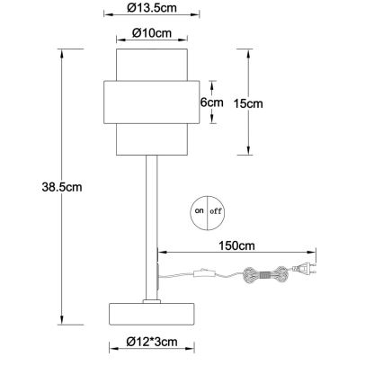 Globo - Lampe de table 1xE27/40W/230V