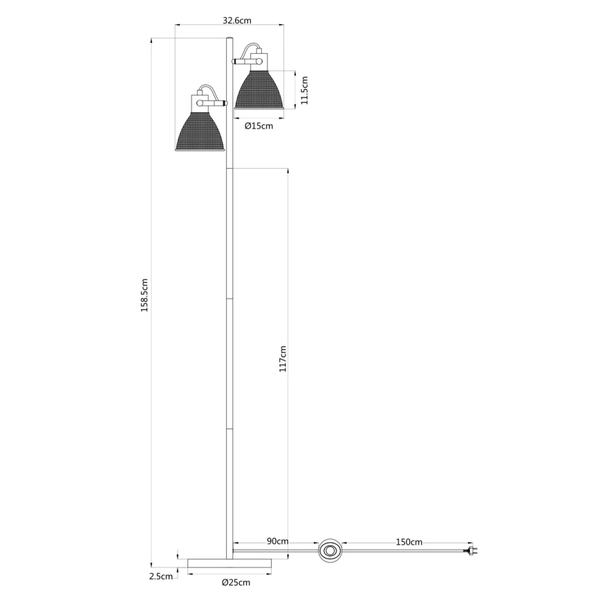 Globo - Lampadaire 2xE14/40W/230V
