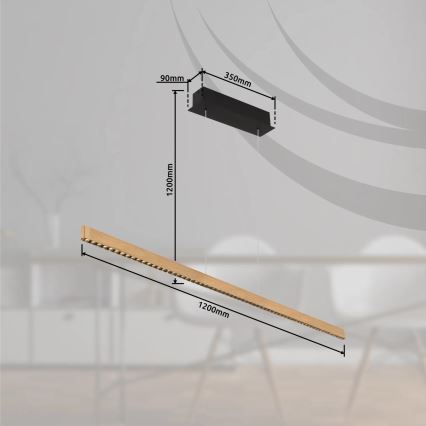 Globo - Suspension LED dimmable à commande tactile sur câble LED/43W/230V 4000K laiton