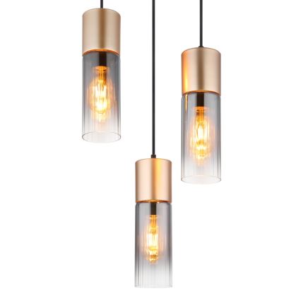 Globo - Suspension sur câble 3xE27/25W/230V bronze Ø 30 cm