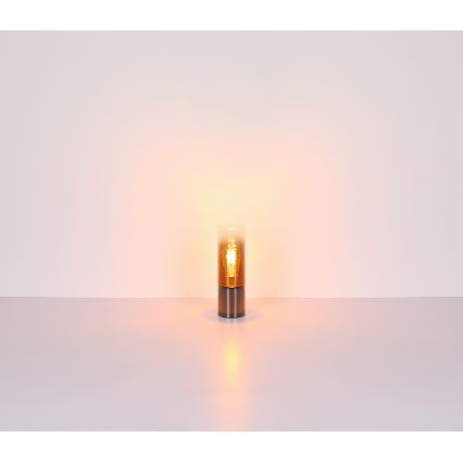 Globo - Lampe de table tactile 1xE27/25W/230V d. 9 cm noir/cuivre