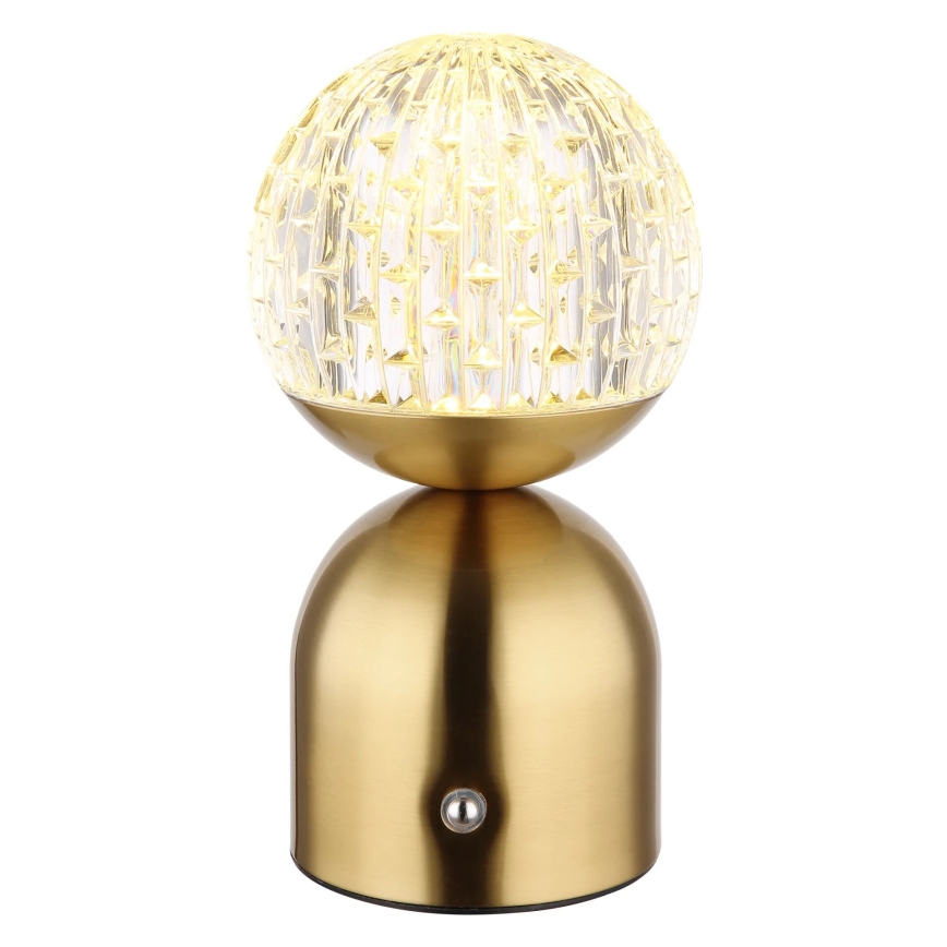 Globo - Lampe de table tactile à intensité variable LED/2,5W/3,7V 2700/4000/6500K 1800 mAh USB laiton