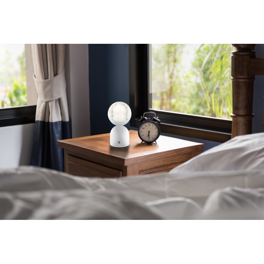Globo - Lampe de table tactile à intensité variable LED/2,5W/3,7V 2700/4000/65000K 1800 mAh USB blanc