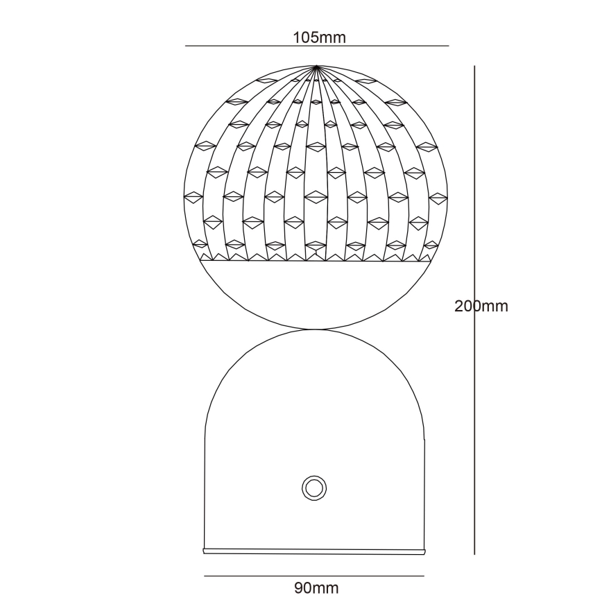 Globo - Lampe de table tactile à intensité variable LED/2,5W/3,7V 2700/4000/65000K 1800 mAh USB blanc