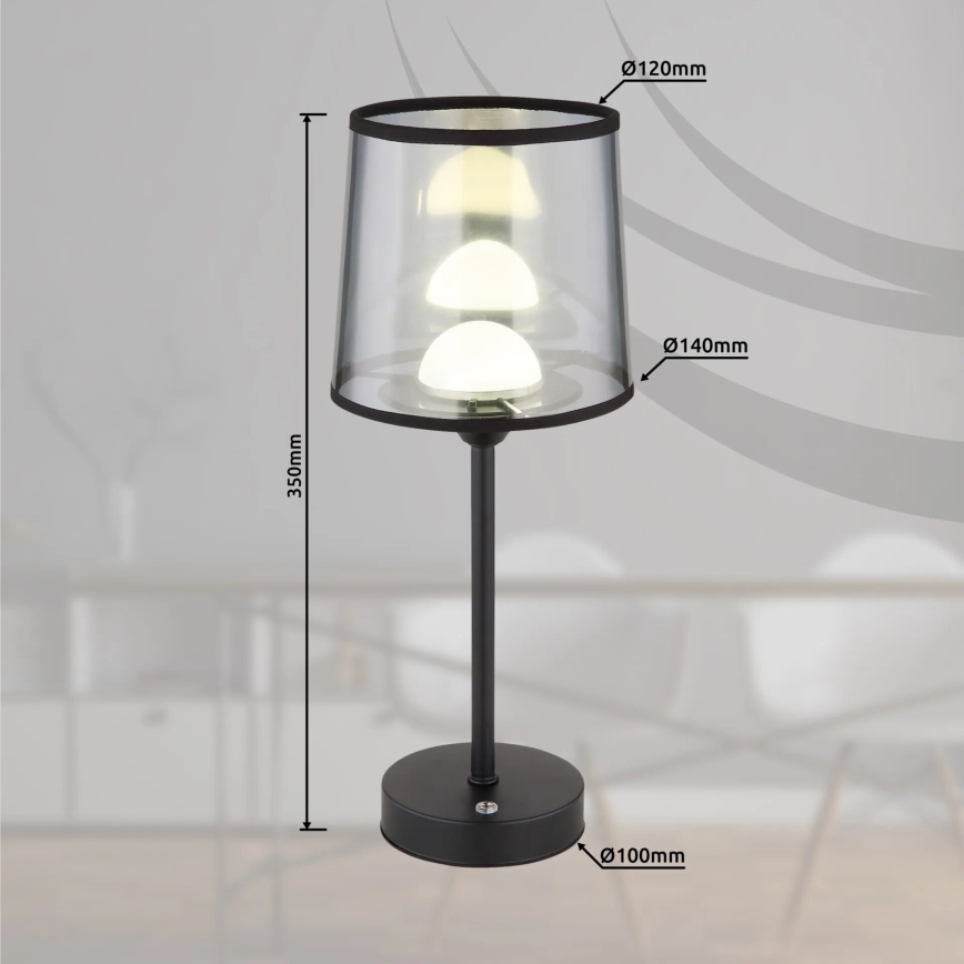 Globo - Lampe de table tactile à intensité variable et rechargeable LED/2,5W/3,7V 2700/4000/6500K 1800 mAh noir