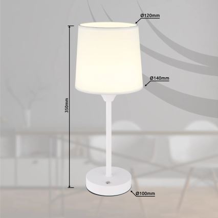 Globo - Lampe de table tactile rechargeable et à intensité variable LED/2,5W/3,7V 2700/4000/6500K 1800 mAh blanc