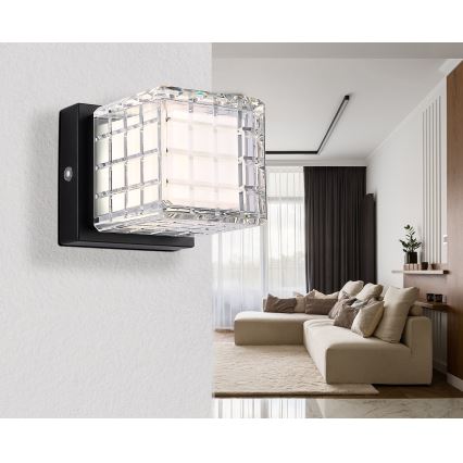 Globo - Lampe de table tactile à intensité variable LED/2,5W/3,7V 2700K/4000K/6500K 1800 mAh USB noir