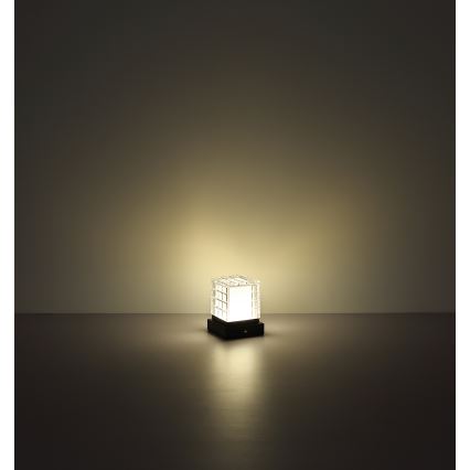 Globo - Lampe de table tactile à intensité variable LED/2,5W/3,7V 2700K/4000K/6500K 1800 mAh USB noir