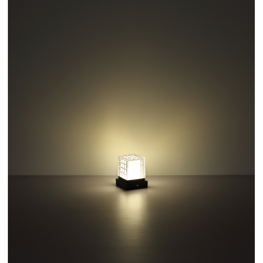 Globo - Lampe de table tactile à intensité variable LED/2,5W/3,7V 2700K/4000K/6500K 1800 mAh USB noir