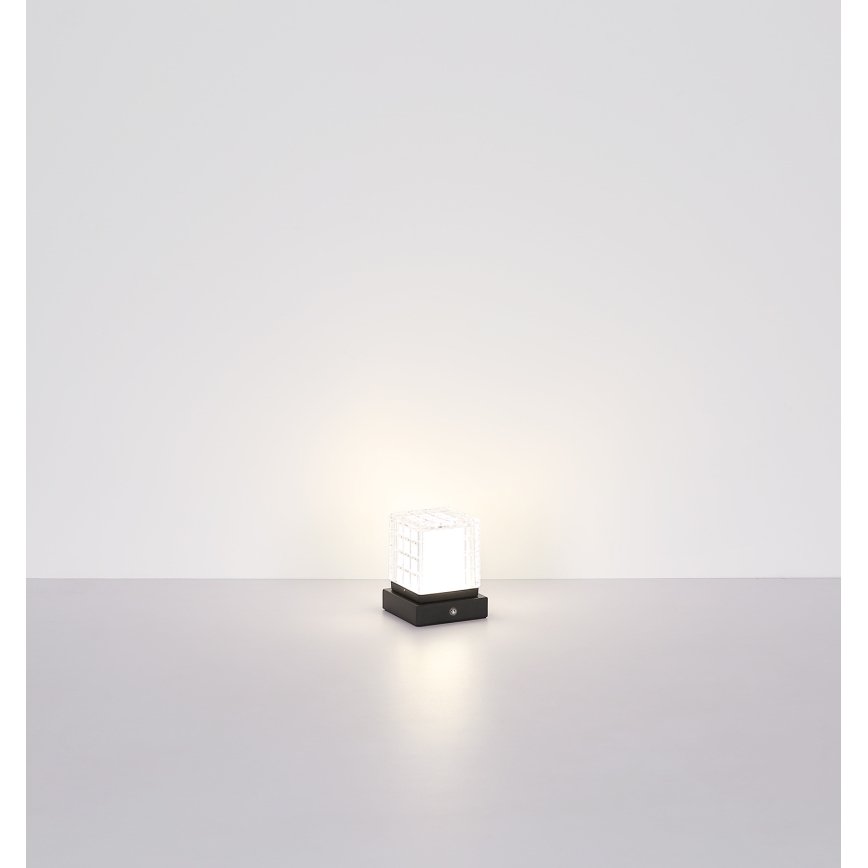 Globo - Lampe de table tactile à intensité variable LED/2,5W/3,7V 2700K/4000K/6500K 1800 mAh USB noir