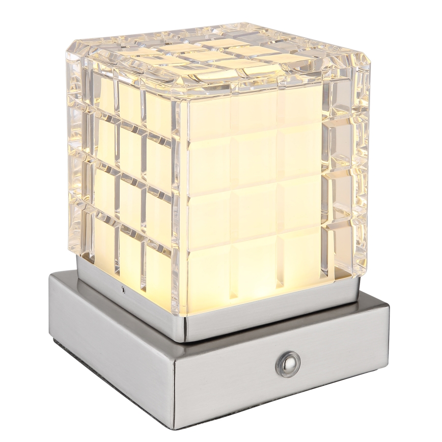 Globo - Lampe de table tactile à intensité variable LED/2,5W/3,7V 2700K/4000K/6500K 1800 mAh USB chrome mat