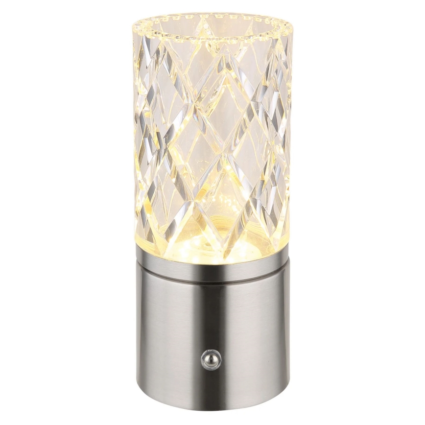 Globo - Lampe de table tactile à intensité variable LED/2,5W/3,7V 2700K/4000K/6500K 1800 mAh USB chrome mat