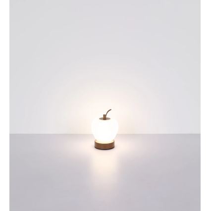 Globo - Lampe de table tactile à intensité variable LED/2W/3,7V 2700K/4000K/6500K 1200 mAh USB marron