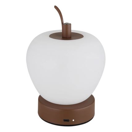 Globo - Lampe de table tactile à intensité variable LED/2W/3,7V 2700K/4000K/6500K 1200 mAh USB marron