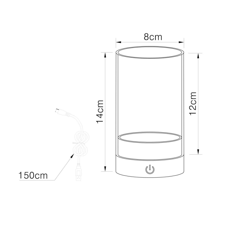 Globo - Lampe de table tactile d'extérieur à intensité variable et rechargeable LED/2W/3,7V 2700/4000/6500K 1200mAh IP44 vert
