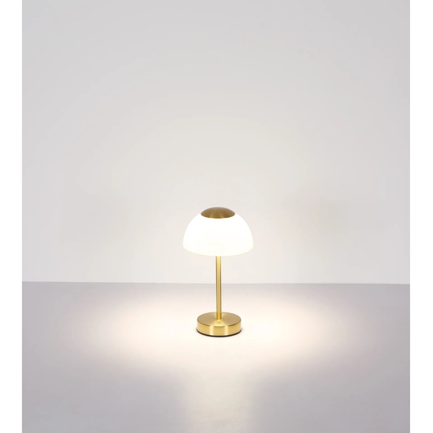Globo - Lampe de table LED rechargeable et dimmable LED/2,5W/5V 1800 mAh 2700K/4000K/6500K laiton