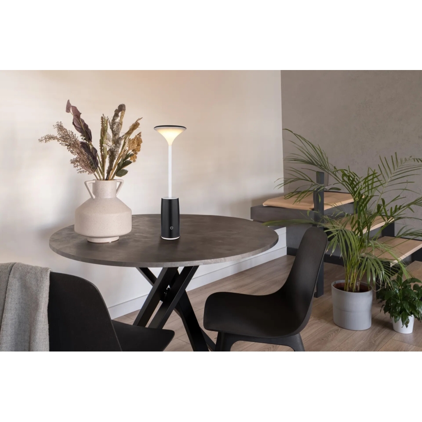 Globo - Lampe de table tactile rechargeable et à intensité variable LED/1,2W/3,7V 3000K 1500mAh noir