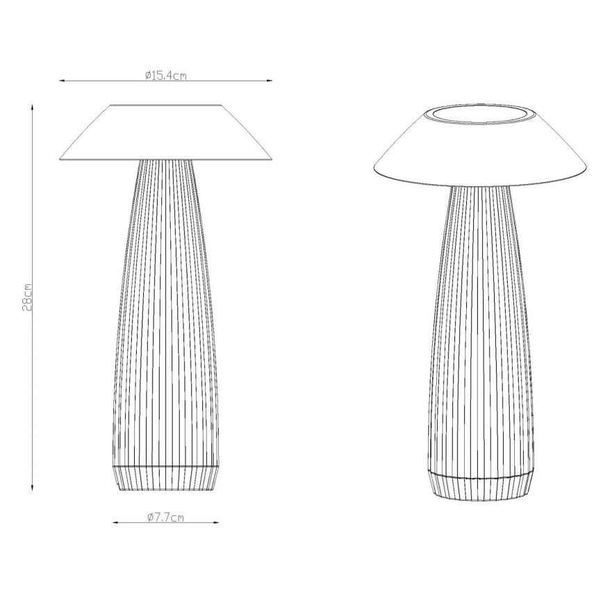 Globo - Lampe de table tactile rechargeable et à intensité variable LED/1W/3,7V 3000K 1200mAh blanc